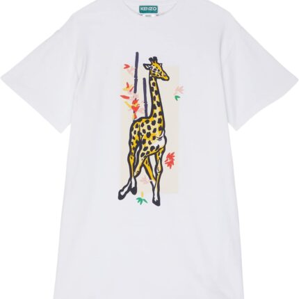 Kenzo Kids Jiraffe Print/Embroidery Dress (Little Kids/Big Kids)