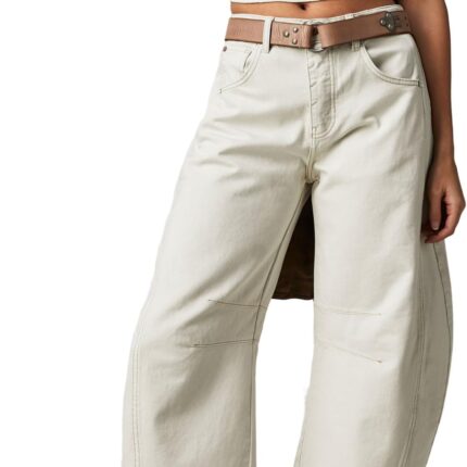 Free People Lucky You Mid Rise Barrel