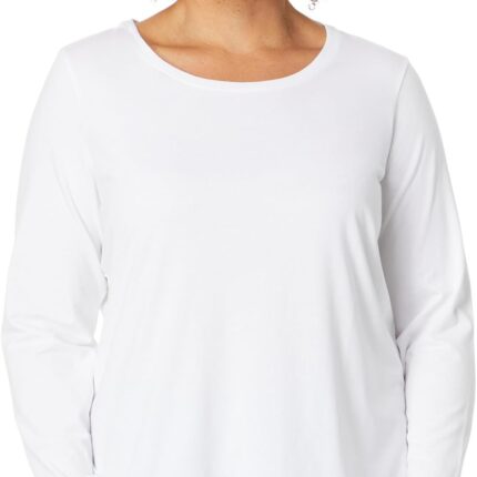 L.L.Bean Plus Size Soft Stretch Supima Tee Scoop Neck Long Sleeve