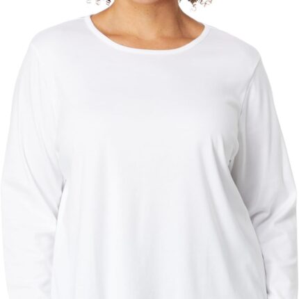 L.L.Bean Plus Size Pima Crew Neck Long Sleeve