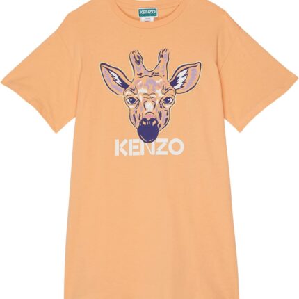 Kenzo Kids Short Sleeve T-Shirt, Giraffe  Print Infront (Little Kids/Big Kids)
