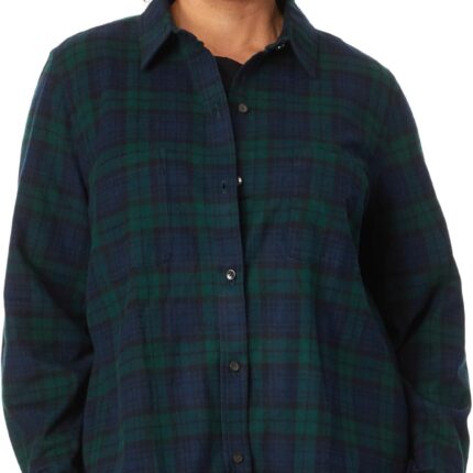 L.L.Bean Plus Size Scotch Plaid Flannel Tunic