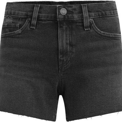 Hudson Jeans Gemma Mid-Rise Shorts in Jet Black