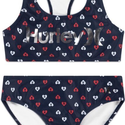 Hurley Kids Two-Piece Racerback Bikini Swim Set (Big Kids)