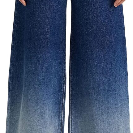 LAUREN Ralph Lauren Ombré High-Rise Wide Leg Cropped Jeans in Ombre Canyon Wash
