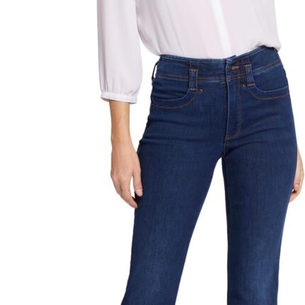 NYDJ High-Rise Marilyn Straight Hollywood Waistband in Palace