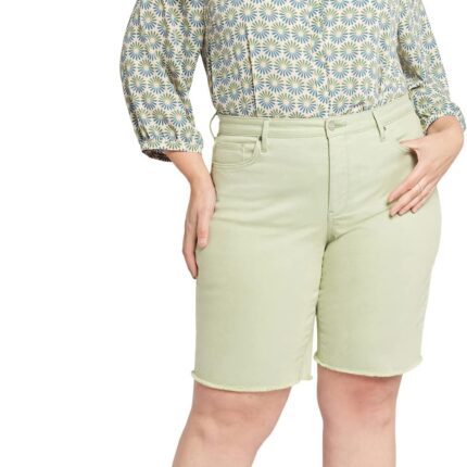 NYDJ Plus Size Boyfriend Shorts Frayed Hems in Beginning
