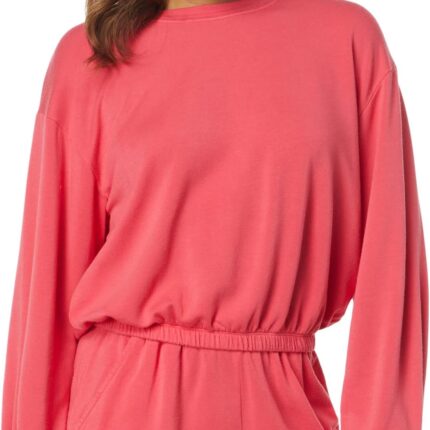 SUNDRY Pleat Sleeve Sweatshirt