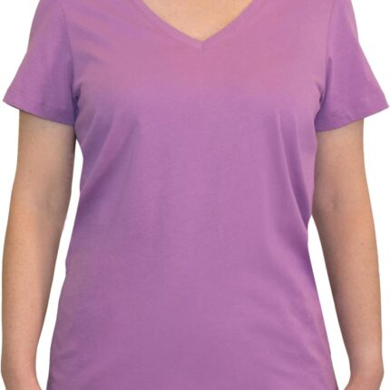 HUE Short Sleeve V-Neck Sleep Tee Pajama Top
