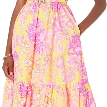 Lilly Pulitzer Bri V-Neck Cotton Midi Dress