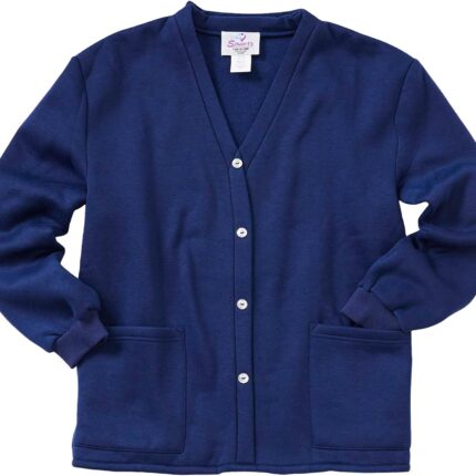 Silverts Plus Size Fleece Cardigan Open Back