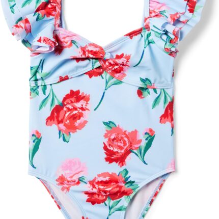 Janie and Jack Floral One-Piece (Toddler/Little Kids/Big Kids)