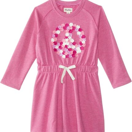 Hatley Kids Peace Cinched Waist Terry Dress (Toddler/Little Kids/Big Kids)