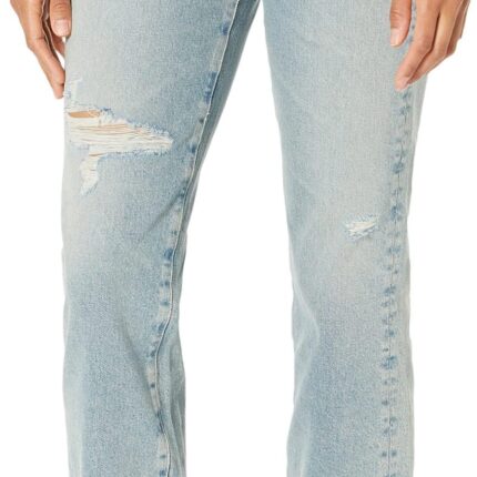AG Jeans Alexxis Crop High-Rise Vintage Fit in 21 Years Road Trip Destructed